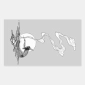 Sticker Rectangulaire Indien dans sa solitude par NC Wyeth Western Vinta (Devant)