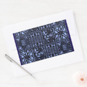 Sticker Rectangulaire Indigo Batik Quilt (Enveloppe)