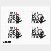 Sticker Rectangulaire Individualité - Je suis un Jésus Freak (Feuille)