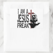 Sticker Rectangulaire Individualité - Je suis un Jésus Freak (Sac)