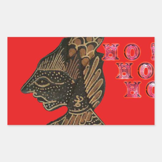 Sticker Rectangulaire Indonesi Shadow Puppet Hohoho Design sur toile rou (Devant)