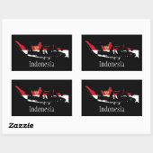 Sticker Rectangulaire Indonésie (Feuille)