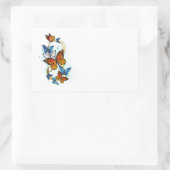 Sticker Rectangulaire Infinité de papillons monarques (Sac)