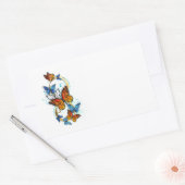 Sticker Rectangulaire Infinité de papillons monarques (Enveloppe)