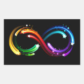 Sticker Rectangulaire Infinity symbol of rainbow comets (Devant)
