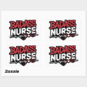 Sticker Rectangulaire infirmière (Feuille)