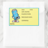 Sticker Rectangulaire Infirmière de l'école de médicaments contre l'asth (Sac)