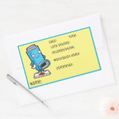 Sticker Rectangulaire Infirmière de l'école de médicaments contre l'asth (Enveloppe)