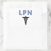 Sticker Rectangulaire Infirmières LPN Caduceus (Sac)
