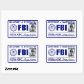 Sticker Rectangulaire Informations d'identification Alien FBI (Feuille)