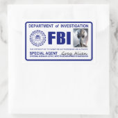 Sticker Rectangulaire Informations d'identification Alien FBI (Sac)