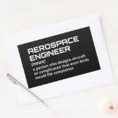 Sticker Rectangulaire Ingénieur aérospatial - Définition amusante W-2 (Enveloppe)