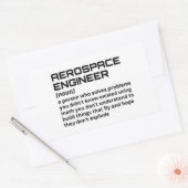 Sticker Rectangulaire Ingénieur aérospatial - Drôle Définition B-1 (Enveloppe)