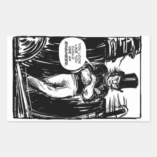 Sticker Rectangulaire Ingénieur Brunel (Devant)