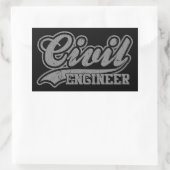 Sticker Rectangulaire Ingénieur civil (Sac)