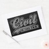Sticker Rectangulaire Ingénieur civil (Enveloppe)