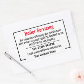 Sticker Rectangulaire Ingénieur de chauffage et d'entretien des chaudièr (Enveloppe)