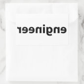 Sticker Rectangulaire Ingénieur inverse (Sac)