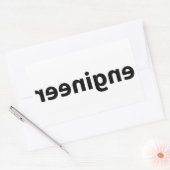 Sticker Rectangulaire Ingénieur inverse (Enveloppe)