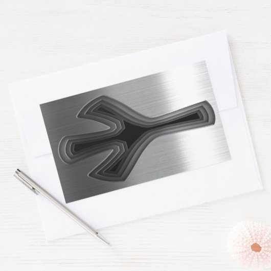 Sticker Rectangulaire Inoxydable (Enveloppe)