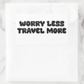 Sticker Rectangulaire Inquiète Moins de déplacements - Citations quotidi (Sac)