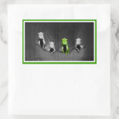 Sticker Rectangulaire Insecte vert grumeleux (Sac)