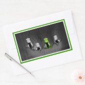 Sticker Rectangulaire Insecte vert grumeleux (Enveloppe)