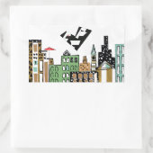 STICKER RECTANGULAIRE INSÉPARABLE DANS LA VILLE (Sac)