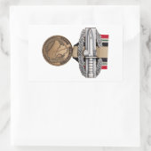 Sticker Rectangulaire Insigne d'action de combat de l'OIF (Sac)