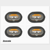 Sticker Rectangulaire Insigne d'attaque aérienne sur le QG 101st Abn Ova (Feuille)