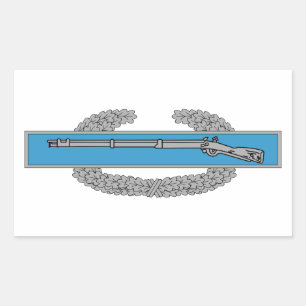 Sticker Rectangulaire Insigne de l'Infanteur de combat CIB Armée Vétéran