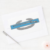 Sticker Rectangulaire Insigne de l'Infanteur de combat CIB Armée Vétéran (Enveloppe)