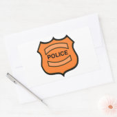 Sticker Rectangulaire Insigne de police (Enveloppe)