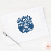 Sticker Rectangulaire Insigne de police de l'état-Trooper Protéger et se (Enveloppe)