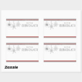 Sticker Rectangulaire Insigne du nom du flocon de neige (Feuille)