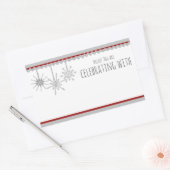 Sticker Rectangulaire Insigne du nom du flocon de neige (Enveloppe)