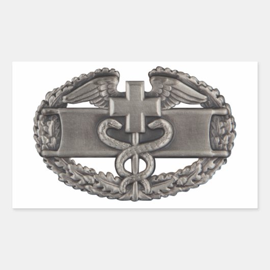 Sticker Rectangulaire Insigne Médicale de combat (CGFC) (Devant)