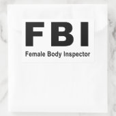 Sticker Rectangulaire Inspecteur du corps féminin (Sac)
