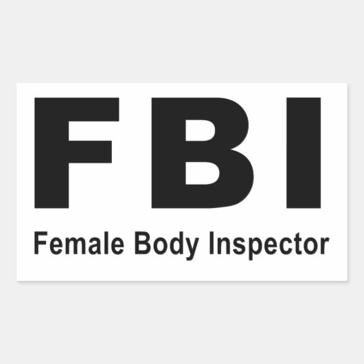 Sticker Rectangulaire Inspecteur du corps féminin (Devant)