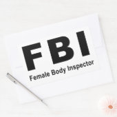 Sticker Rectangulaire Inspecteur du corps féminin (Enveloppe)