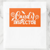 Sticker Rectangulaire Inspecteur Halloween Candy (Sac)