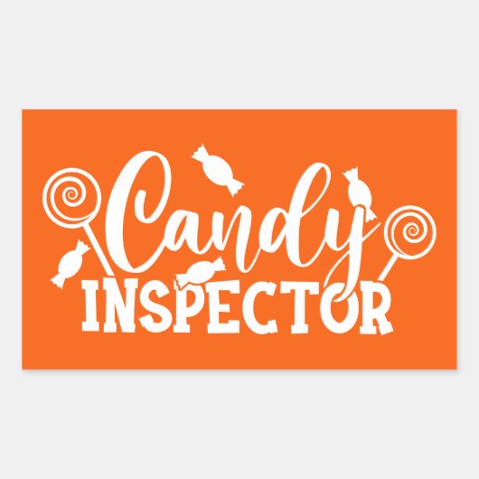 Sticker Rectangulaire Inspecteur Halloween Candy (Devant)