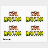 Sticker Rectangulaire Inspiration Art "Keep It Real Hakuna Matata" (Feuille)
