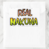 Sticker Rectangulaire Inspiration Art "Keep It Real Hakuna Matata" (Sac)