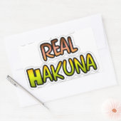 Sticker Rectangulaire Inspiration Art "Keep It Real Hakuna Matata" (Enveloppe)