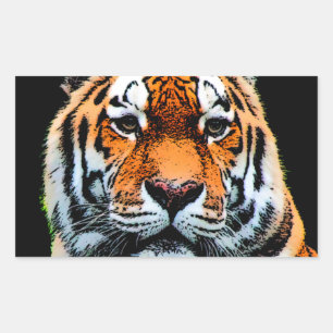 Sticker Rectangulaire Inspiration des yeux de tigre