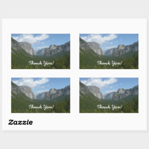 Sticker Rectangulaire Inspiration Point dans le Parc national de Yosemit