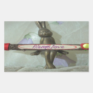 Sticker Rectangulaire Inspirational Rabbit : Always Love Sign Art Print