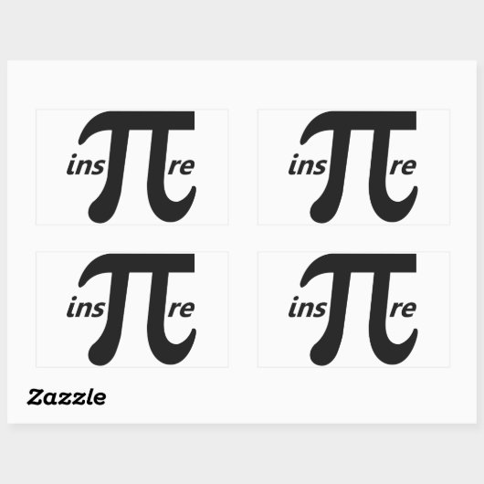 Sticker Rectangulaire Inspirer Symbole Pi Inspirationnel (Feuille)