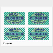 Sticker Rectangulaire Instant Clogger juste ajouter de la musique (Feuille)